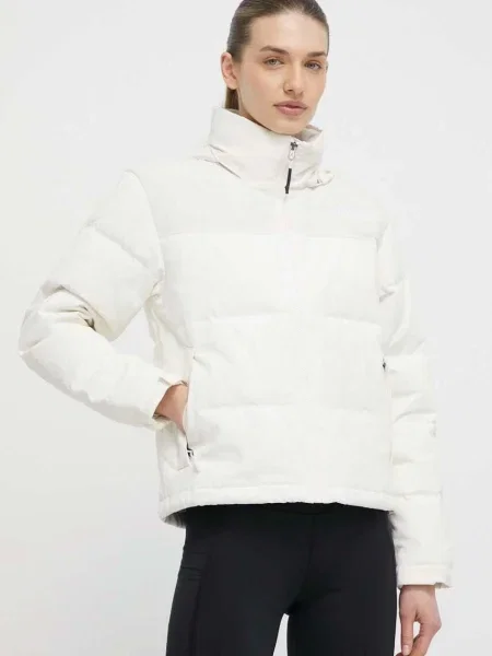 Пухено яке The North Face 92 RIPSTOP NUPTSE бежово зимен модел бяло