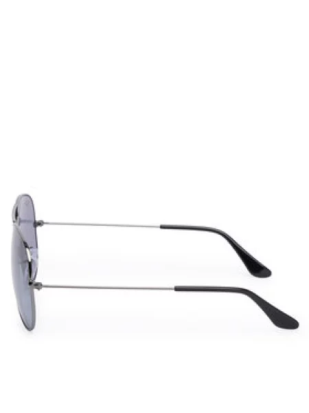 Ray-Ban Slnečné okuliare Aviator striebornosivá čierna