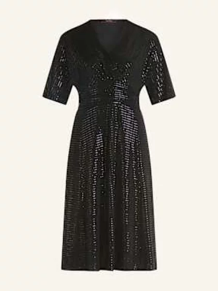 Vera Mont Sukienka Koktajlowa Z Cekinami schwarz czarna