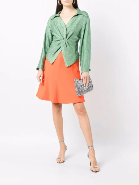 Zvonové sukně Versace Pre-owned oranžové