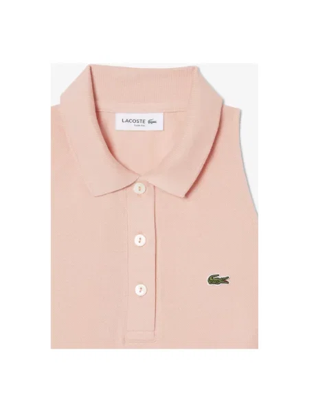 Top Lacoste bez rękawów różowy