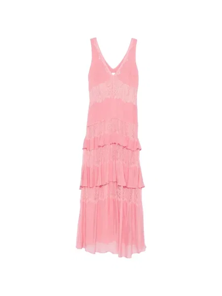 Sukienka koronkowa Ermanno Firenze koronkowa różowa