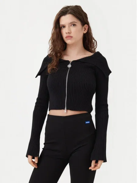 HUGO Cardigan negru