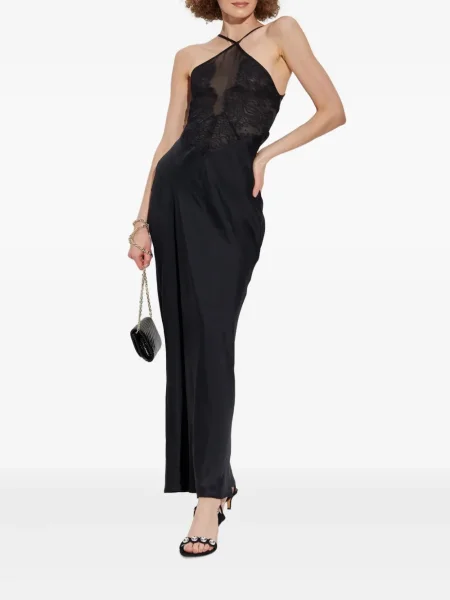 Rochie midi Iro din dantelă până la genunchi de costum negru