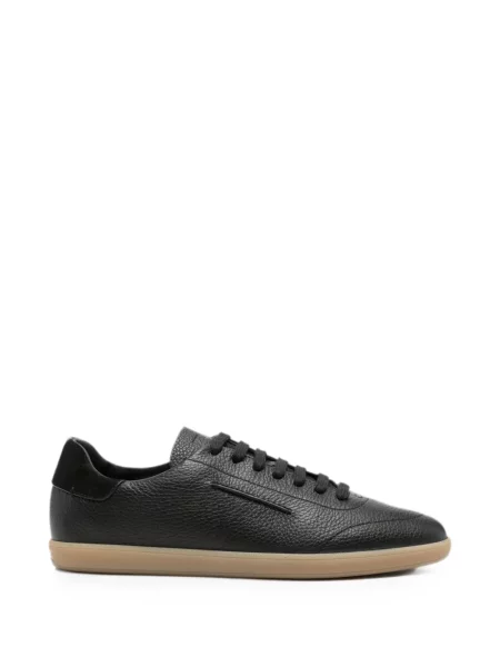 Sneakerși Zegna din piele negru