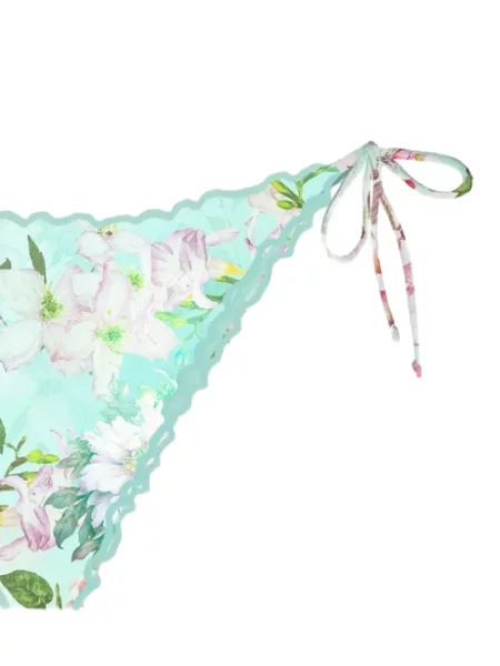 Bikini Mc2 Saint Barth cu model floral cu imagine verde