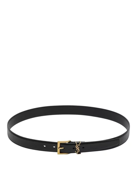 Pasek Saint Laurent skórzany czarny