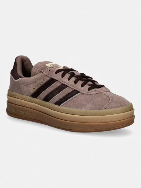 Adidas Originals Gazelle Bold sneakers pentru femei din piele întoarsă maro
