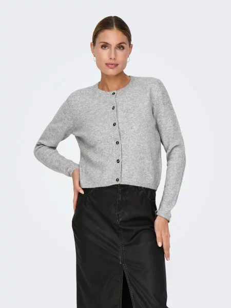 Кардиган JDY CHLOE L/S CARDIGAN KNT світло-сірий поліестер/акрил сірий
