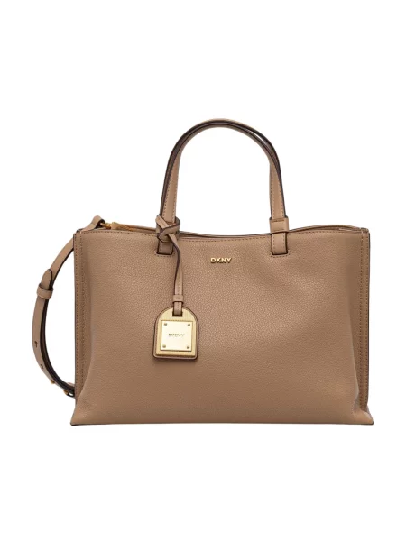 DKNY torebka crossbody skórzana ALYA beżowa