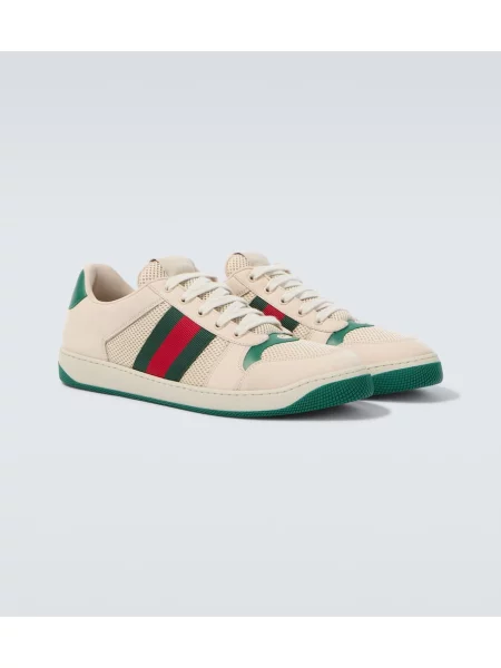 Sneakerși Gucci Screener din piele alb
