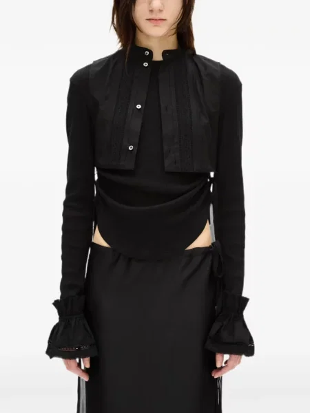Sutien Ann Demeulemeester cu volane negru