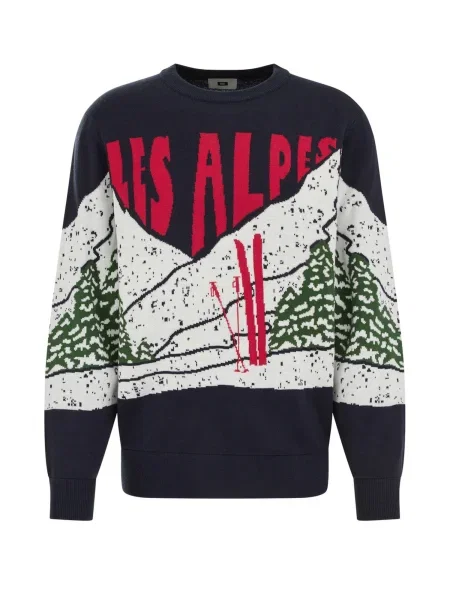 WE Fashion Pulover mornarska / zelena / grenada / off-bela bela