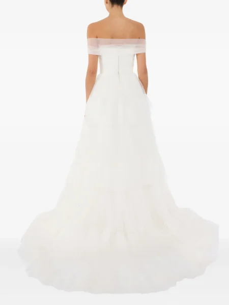 Rochie maxi Jenny Packham de costum alb