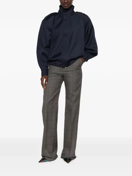 Pantaloni Mugler cu model pepito gri
