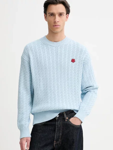 Kenzo pulover din amestec de lână albastru