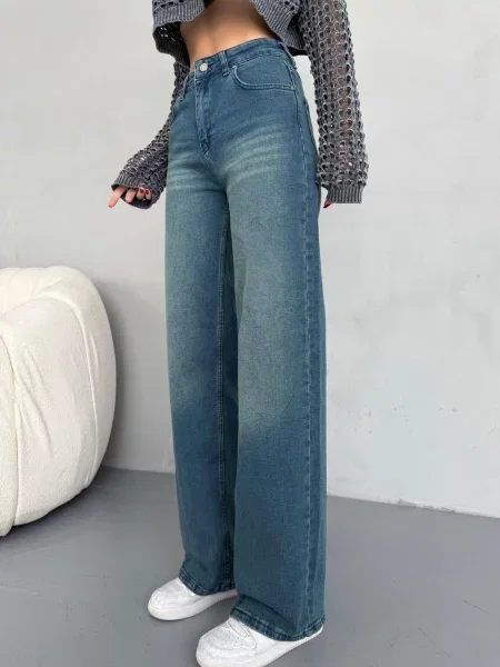 Pantaloni palazzo Dewberry alb