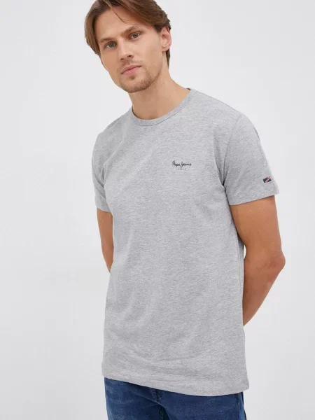 Tričko Pepe Jeans Original Basic 3 melanžové šedá