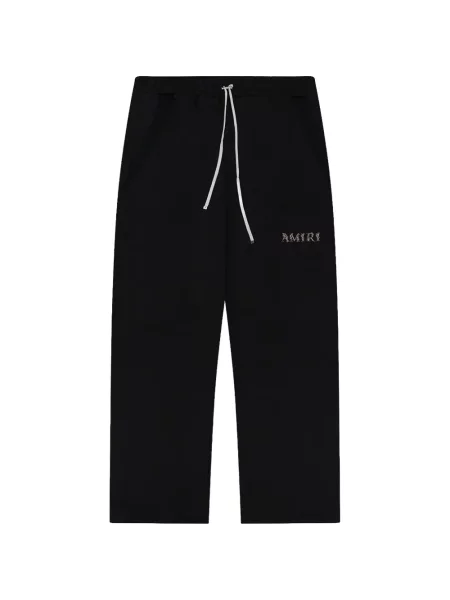 Pantaloni Amiri alergare cu autograf negru
