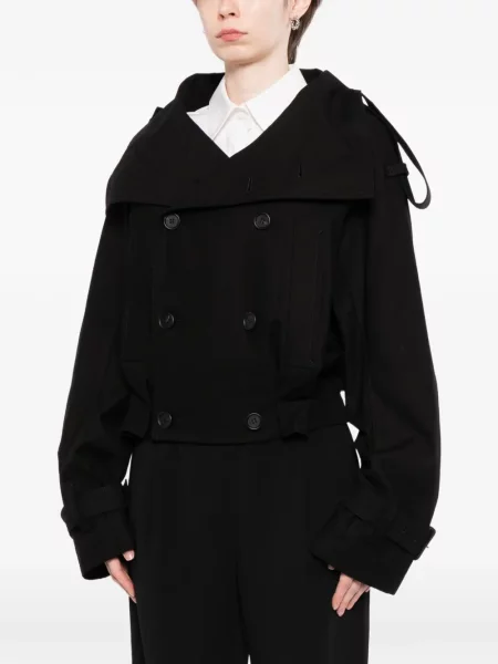 Двуредно подрязан яке Yohji Yamamoto черно
