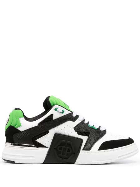 Sneakerși Philipp Plein din piele alb