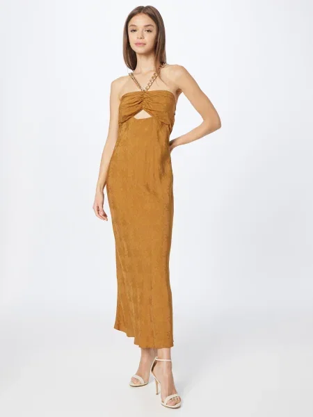 Warehouse Rochie de seară coniac maro