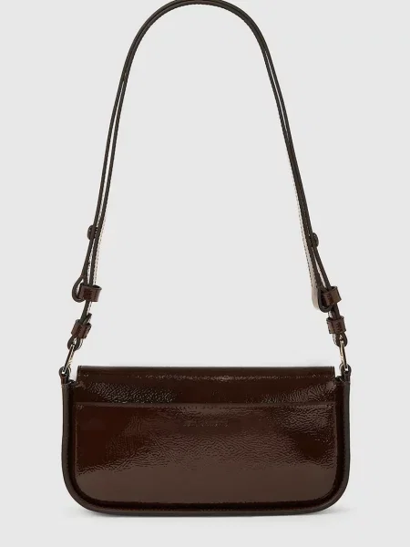 Кожаная сумка Karl Lagerfeld бордовая