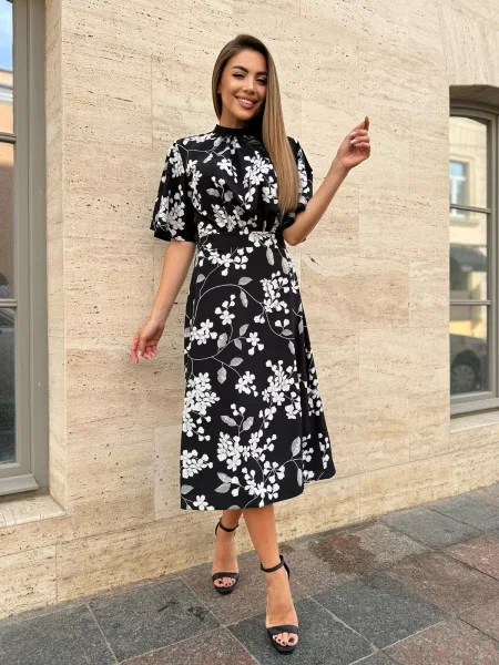 ISSA Plus Сукня міді чорний