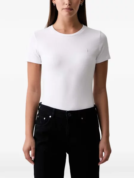 Tricou Trussardi cu broderie alb