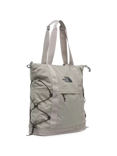 Шопинг чанта The North Face бродирана сиво