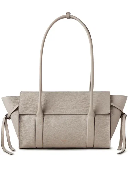 Geanta de piele Mulberry din piele gri