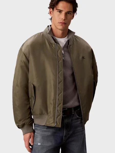 Джинсова куртка Calvin Klein Jeans оливкова
