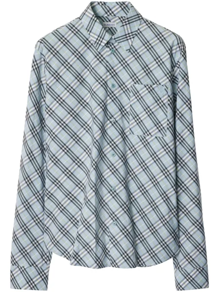 Kostkované kostkovaná košile Burberry modré