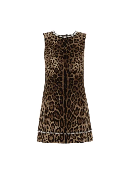 Sukienka Dolce And Gabbana brązowa
