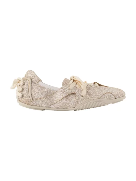 Sneakersy Acne Studios sznurowane skórzane beżowe