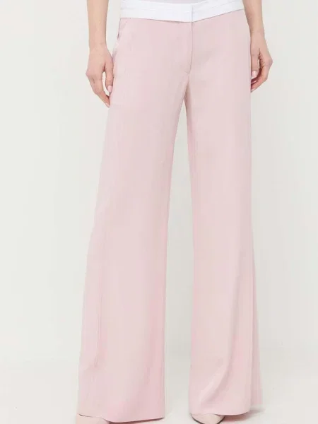 Victoria Beckham pantaloni femei lat medium waist roz