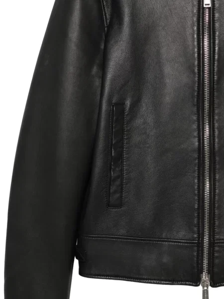 Gulerat geanta de piele Dsquared2 negru
