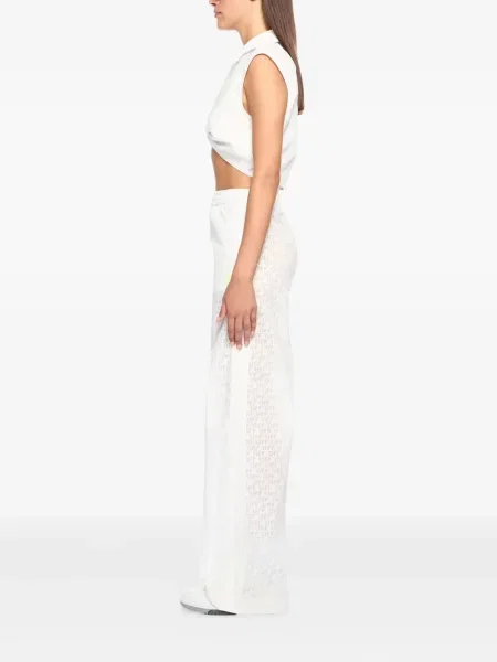 Pantaloni Off-white alb