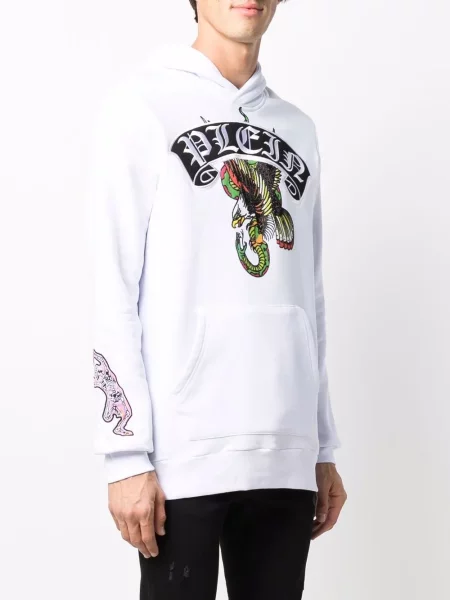 Svetr Philipp Plein s potiskem bílý