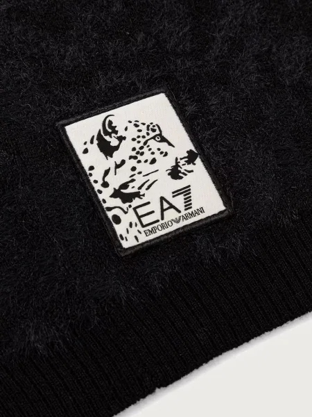 Emporio Armani balaclava de damă cu lână negru