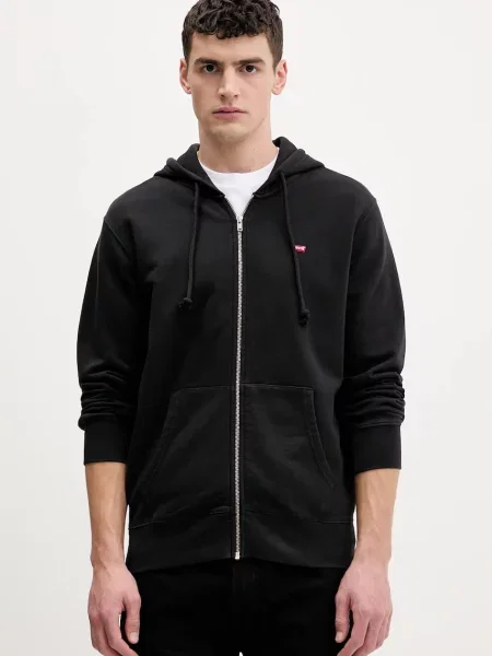 LEVI'S Tepláková bunda čierna