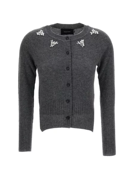 Cardigan Simone Rocha cu perle gri