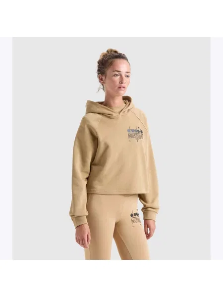 Bluza DIADORA L. HOODIE CROP MANIFESTO beżowa