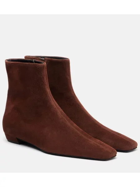 Cizme scurte Proenza Schouler din piele de căprioară maro