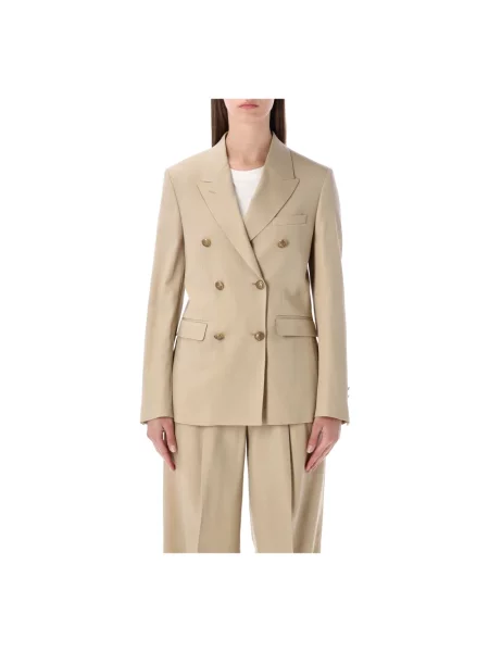 Marynarka Golden Goose wełniana dwurzędowa beżowa