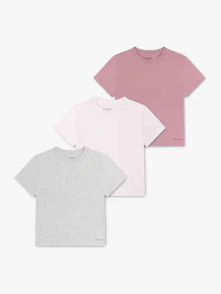 Abercrombie & Fitch Tricou amestecat / roz pitaya / roz pastel gri