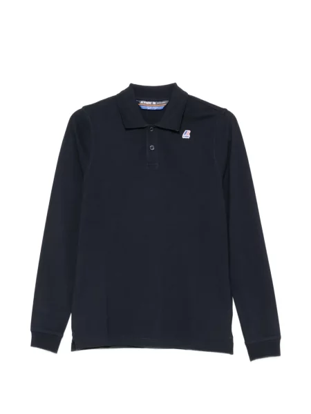 Lung tricou polo K-way albastru