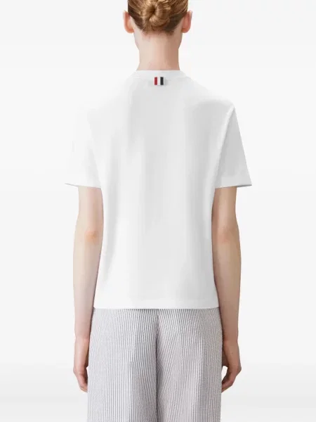 Tricou Thom Browne cu dungi alb