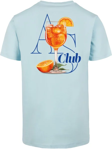 Mister Tee Majica A S Club / svetlo / zelena / oranžna modra