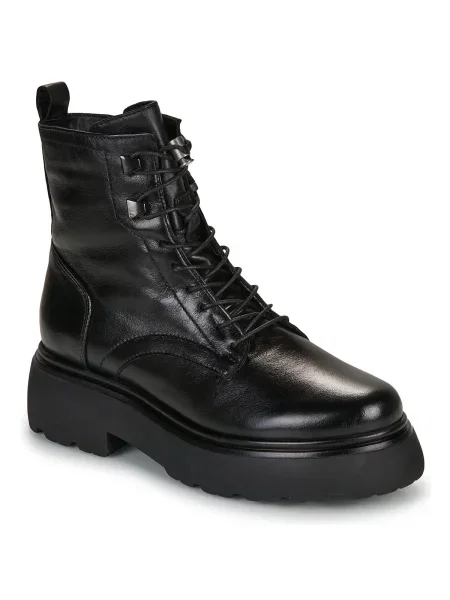 Botine Mjus cu șireturi negru